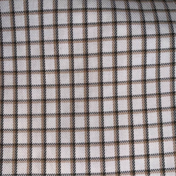 LL Bean Wrinkle Resistant Check Plaid Shirt Men’s XL White Brown Button Down - Picture 3 of 7